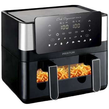 Friggitrice ad aria da 8 litri con doppio cestello Prixton Cook Organics