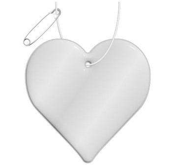 Gancio catarifrangente a forma di cuore in PVC con catenella RFX™