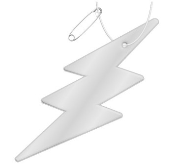 Gancio catarifrangente a forma di fulmine in PVC con catenella RFX™