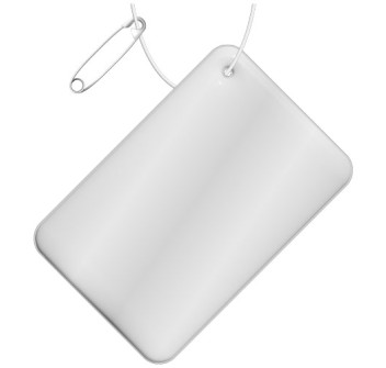 Gancio catarifrangente piccolo rettangolare in PVC con catenella RFX™