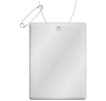 Gancio rettangolare catarifrangente in PVC grande con catenella RFX™