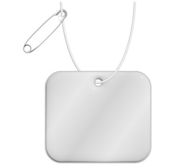 Gancio rettangolare XL in PVC catarifrangente con catenella RFX™