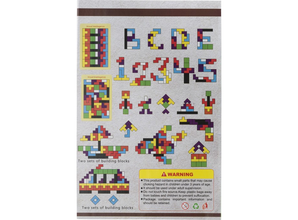 Gioco puzzle in legno 40 pezzi Skyla