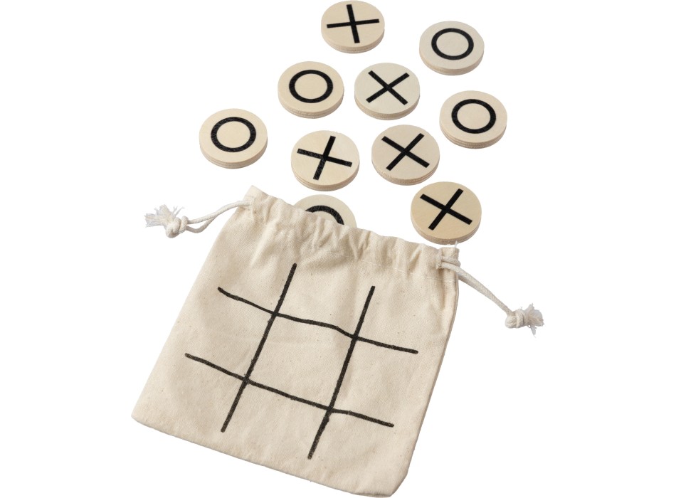 Gioco tris in legno naturale Waltraud