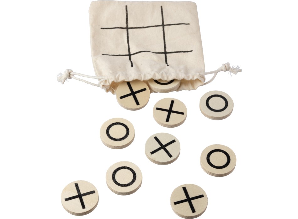 Gioco tris in legno naturale Waltraud
