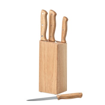 GOURMET - Set ceppo e 6 coltelli