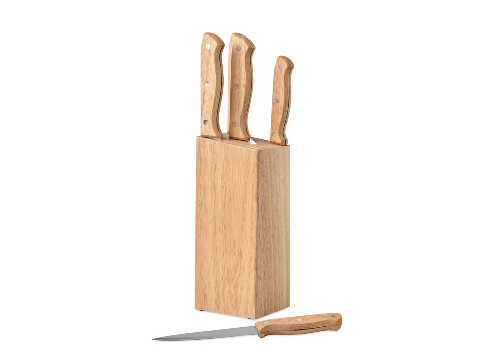 GOURMET - Set ceppo e 6 coltelli