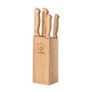 GOURMET - Set ceppo e 6 coltelli