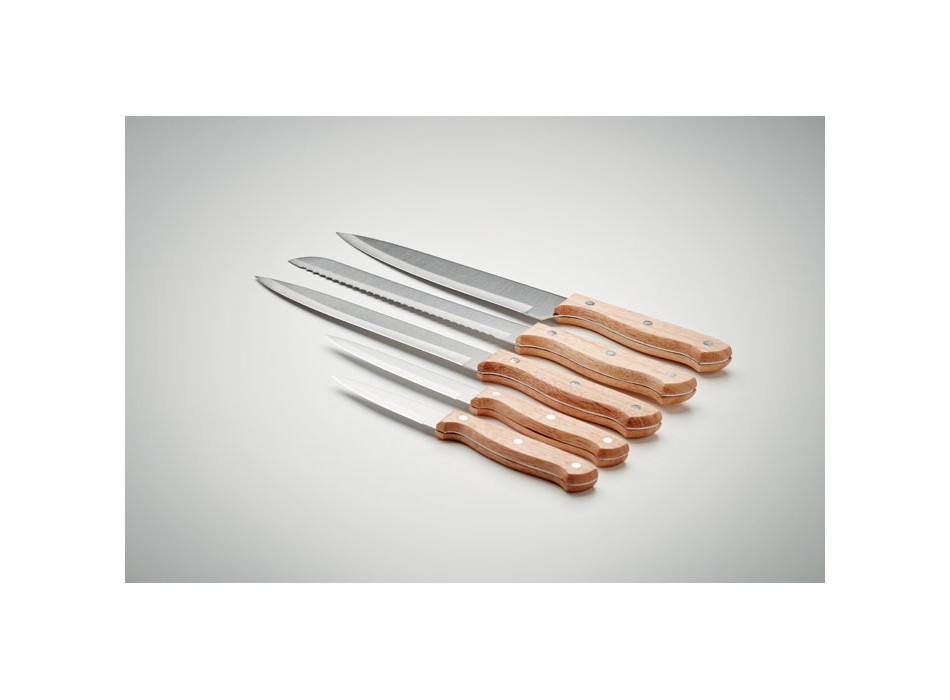 GOURMET - Set ceppo e 6 coltelli