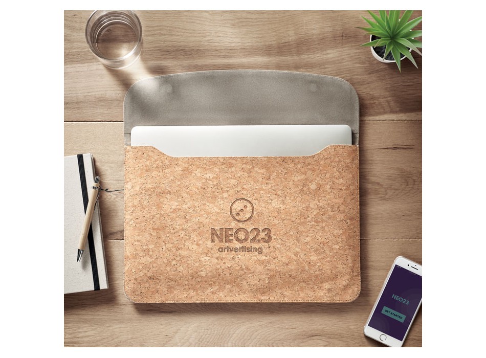 GRACE - Porta laptop in sughero con pat