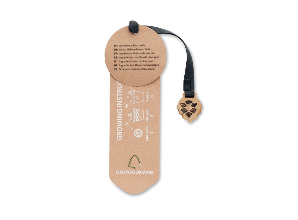 GROWBOOKMARK™ - Segnalibro in legno di pino