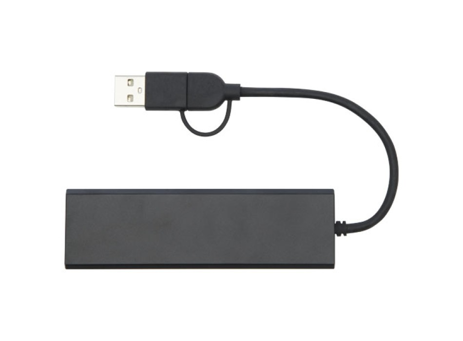 Hub USB 2.0 in alluminio riciclato RCS Rise