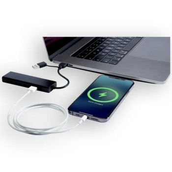 Hub USB 2.0 in alluminio riciclato RCS Rise