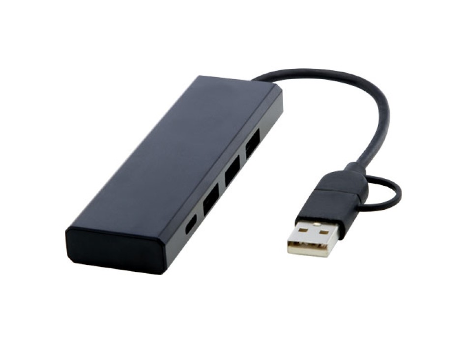 Hub USB 2.0 in alluminio riciclato RCS Rise