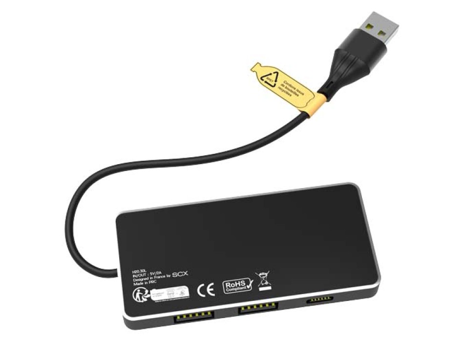 Hub USB 8 in 1 con doppio ingresso e 6 porte SCX.design H20