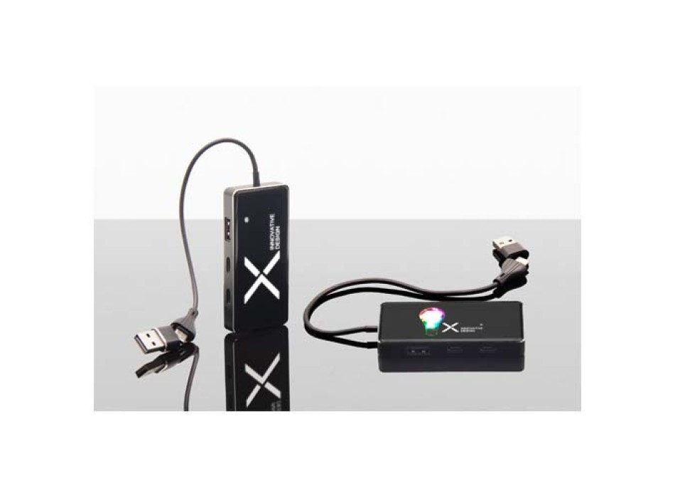 Hub USB 8 in 1 con doppio ingresso e 6 porte SCX.design H20