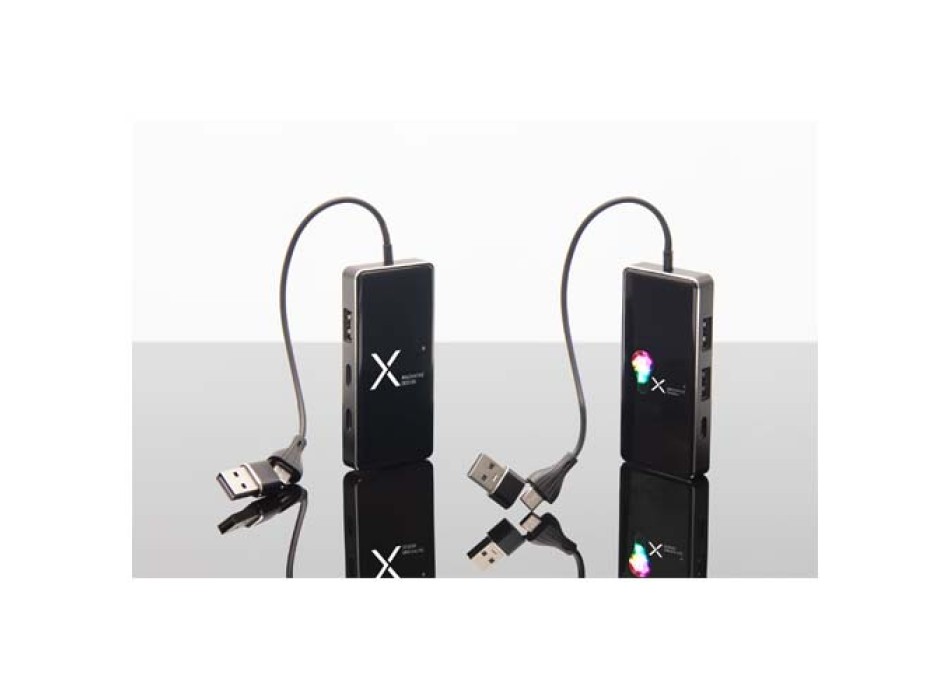 Hub USB 8 in 1 con doppio ingresso e 6 porte SCX.design H20