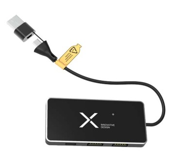 Hub USB 8 in 1 con doppio ingresso e 6 porte SCX.design H20