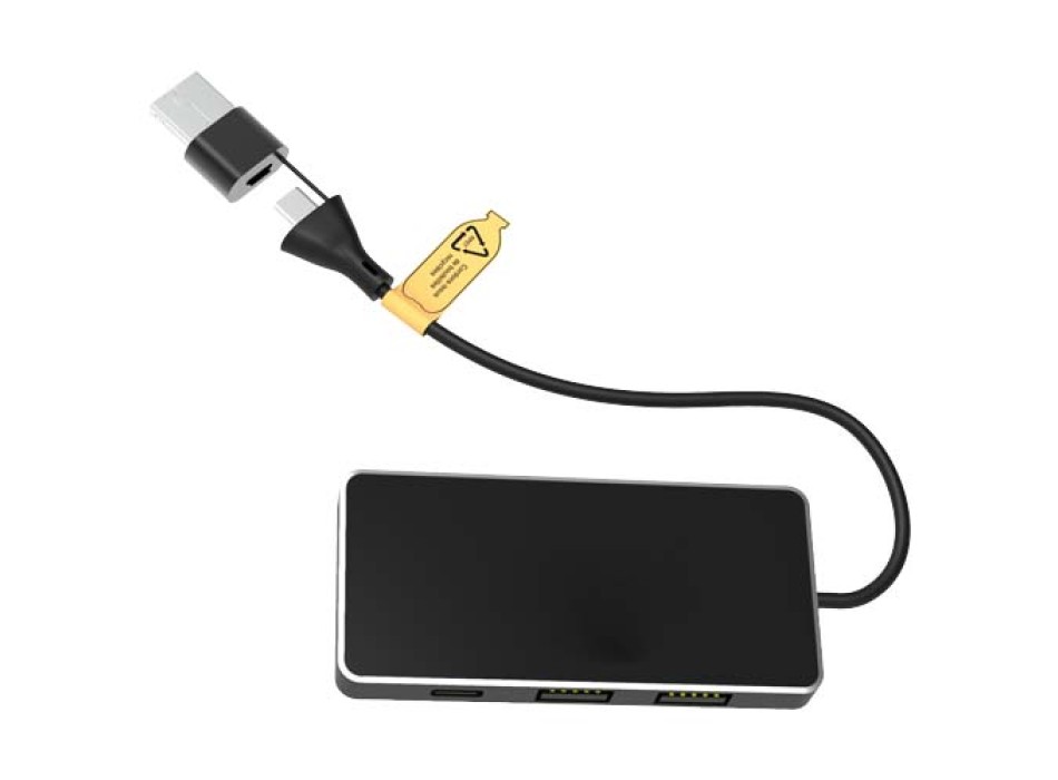 Hub USB 8 in 1 con doppio ingresso e 6 porte SCX.design H20