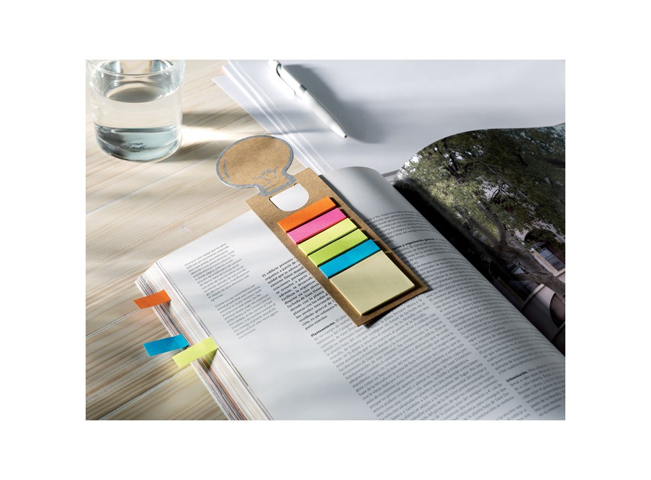 IDEA - Segnalibro con riga e adesivi