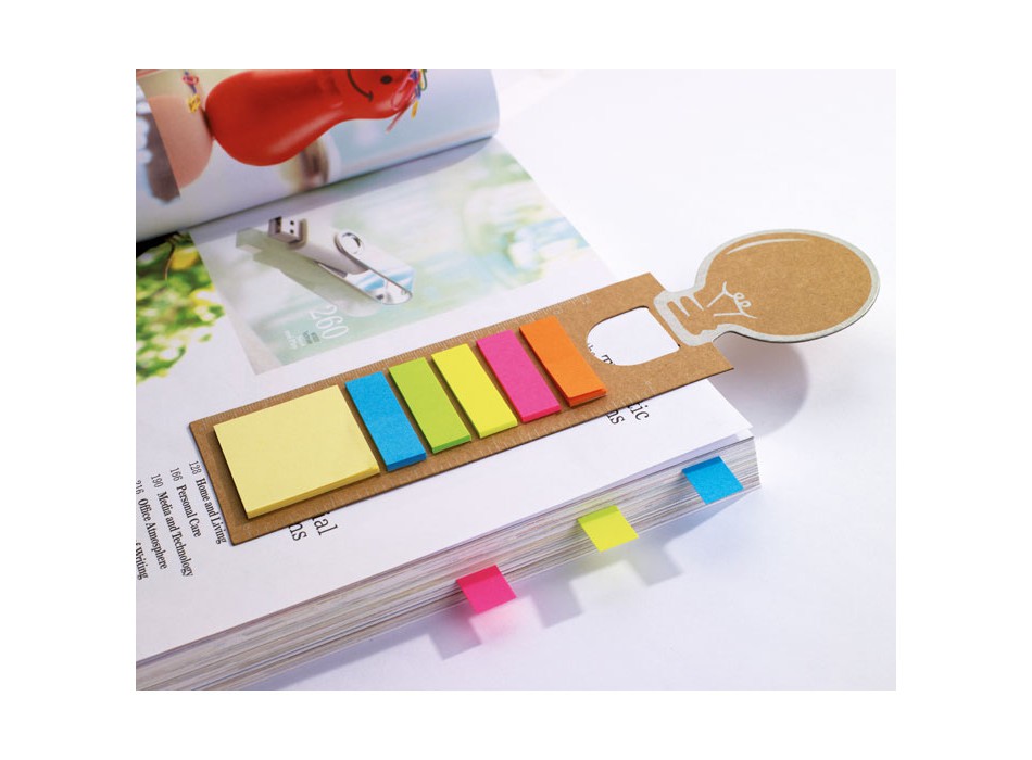 IDEA - Segnalibro con riga e adesivi