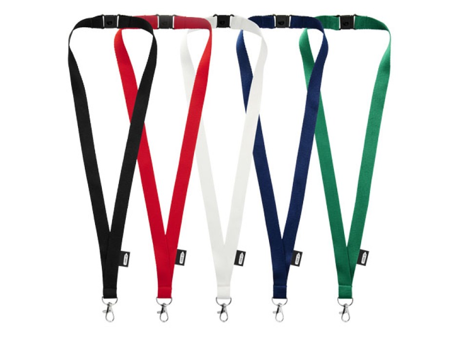 Lanyard Tom in PET riciclato con sgancio di sicurezza