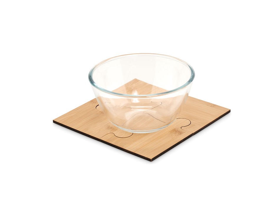 LEPY - Set di 4 sottobicchieri puzzle