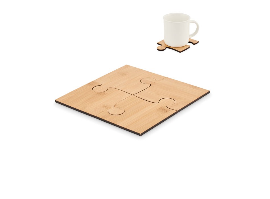 LEPY - Set di 4 sottobicchieri puzzle