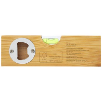 Livella a bolla con apribottiglie in bambù Flush