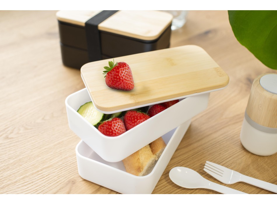 Lunch Box con doppio scomparto in PP Maxton