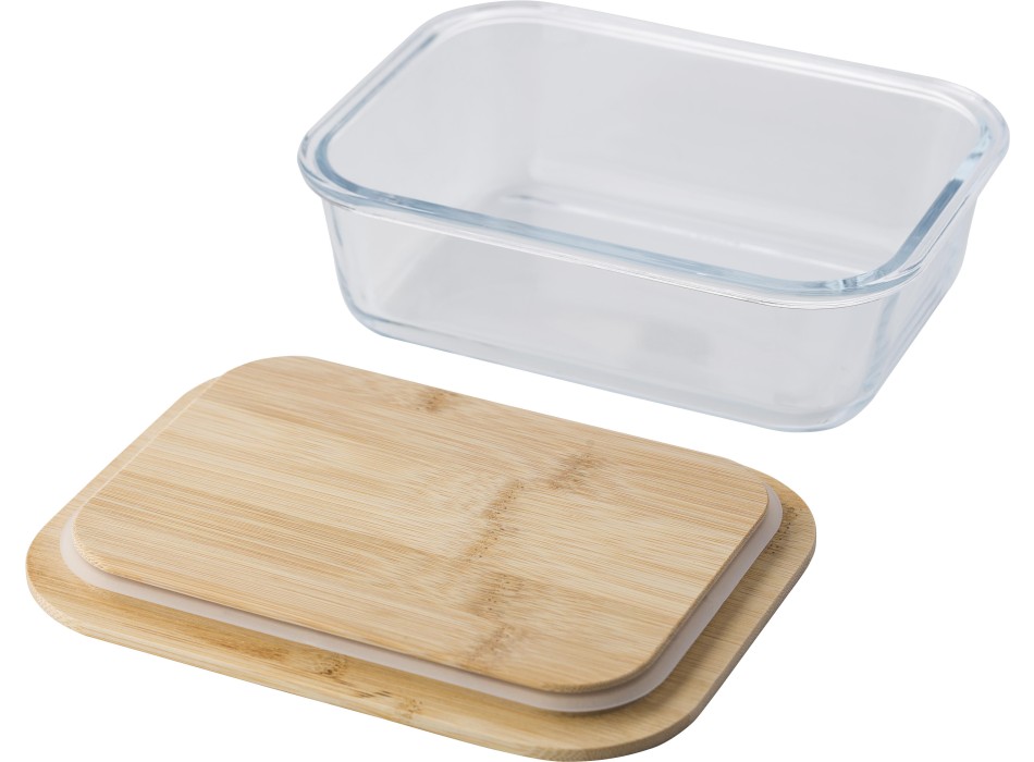 Lunch box, coperchio in bambù, in vetro Nicole