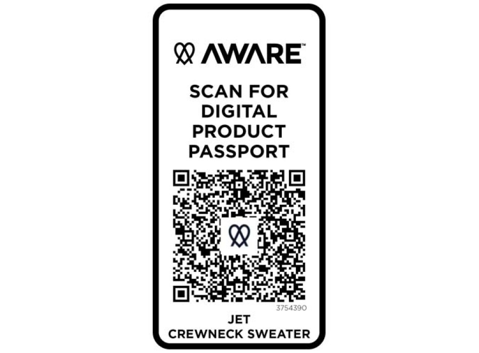 Maglione a girocollo in tessuto riciclato unisex Jet Aware™