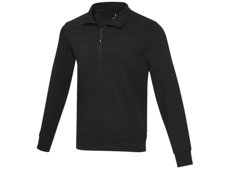 Maglione con cerniera a un quarto in tessuto riciclato unisex Aware™ Tin 