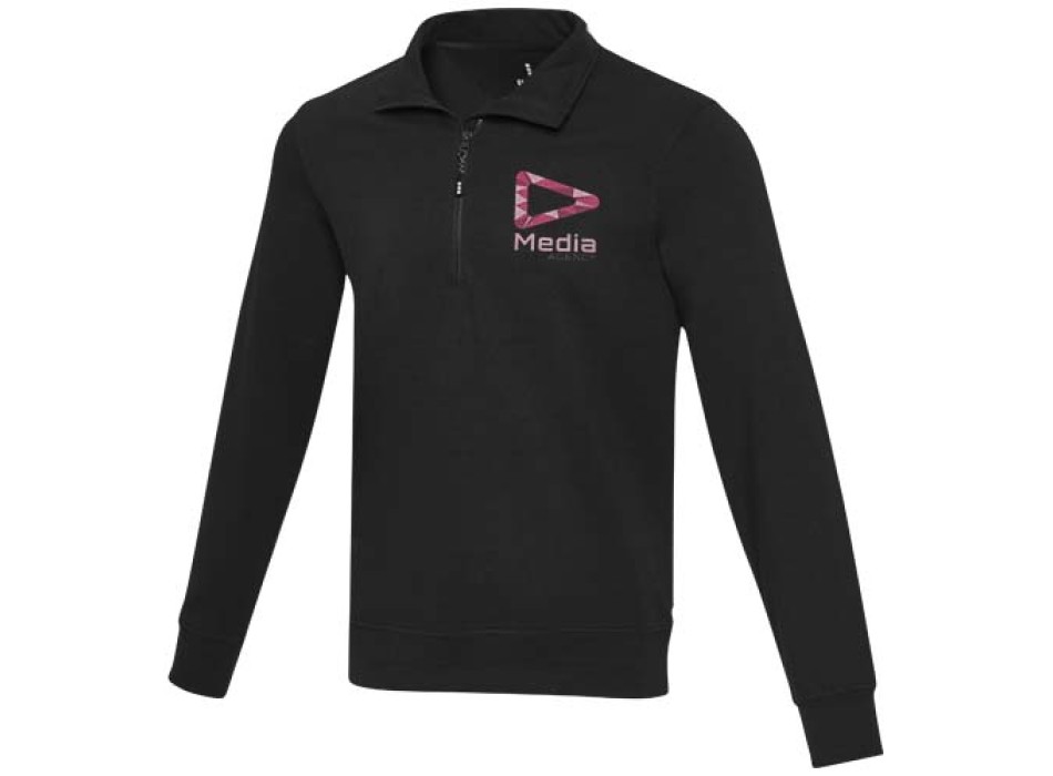 Maglione con cerniera a un quarto in tessuto riciclato unisex Aware™ Tin 