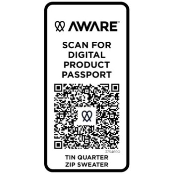 Maglione con cerniera a un quarto in tessuto riciclato unisex Aware™ Tin 