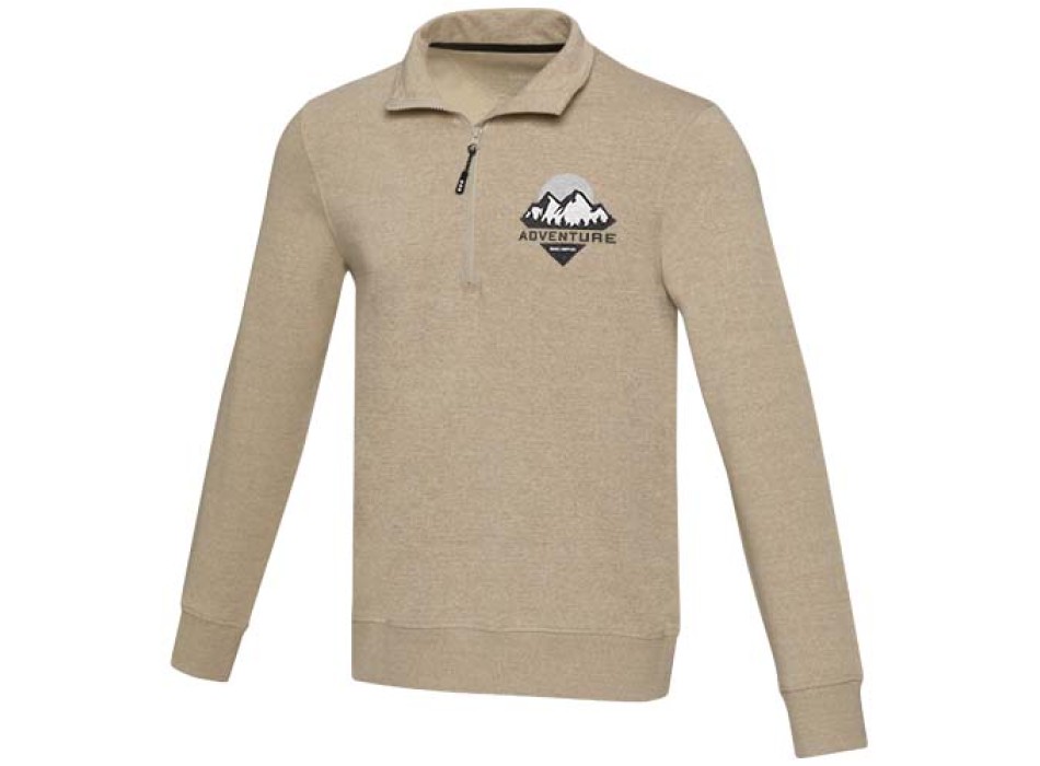 Maglione con cerniera a un quarto in tessuto riciclato unisex Aware™ Tin 