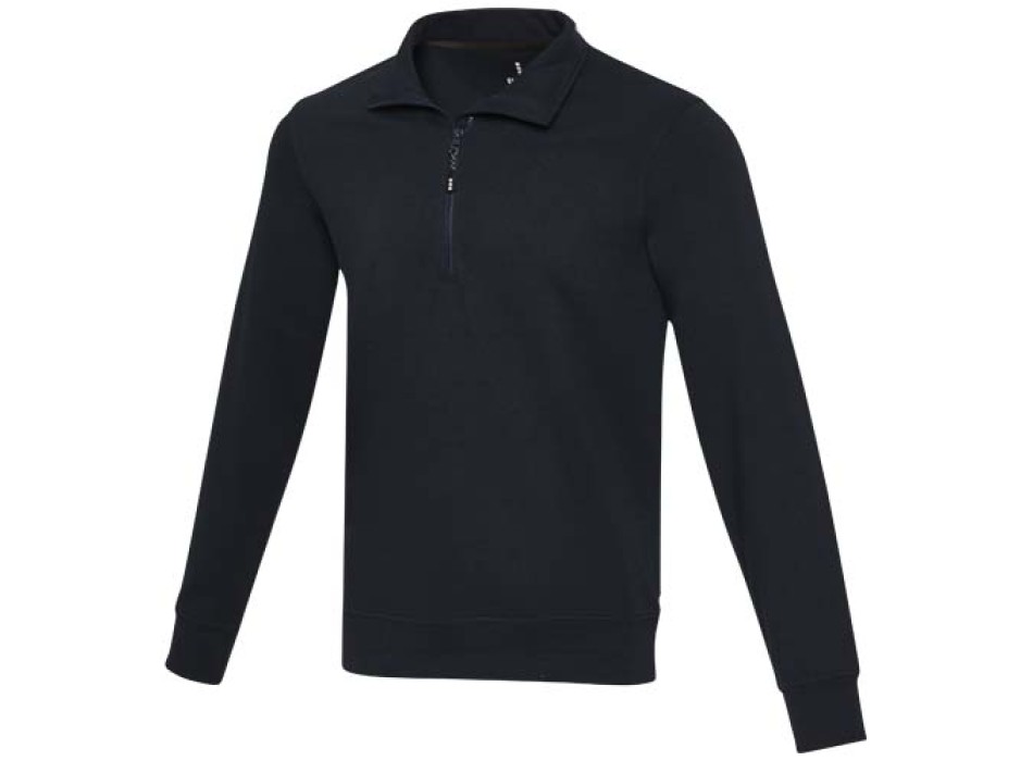 Maglione con cerniera a un quarto in tessuto riciclato unisex Aware™ Tin 