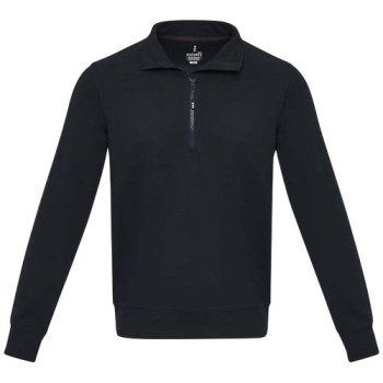 Maglione con cerniera a un quarto in tessuto riciclato unisex Aware™ Tin 