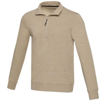 Maglione con cerniera a un quarto in tessuto riciclato unisex Aware™ Tin 