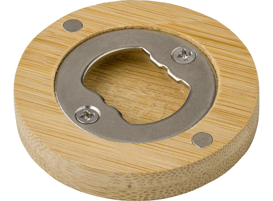 Magnete in bambù con funzione apribottiglie Ace