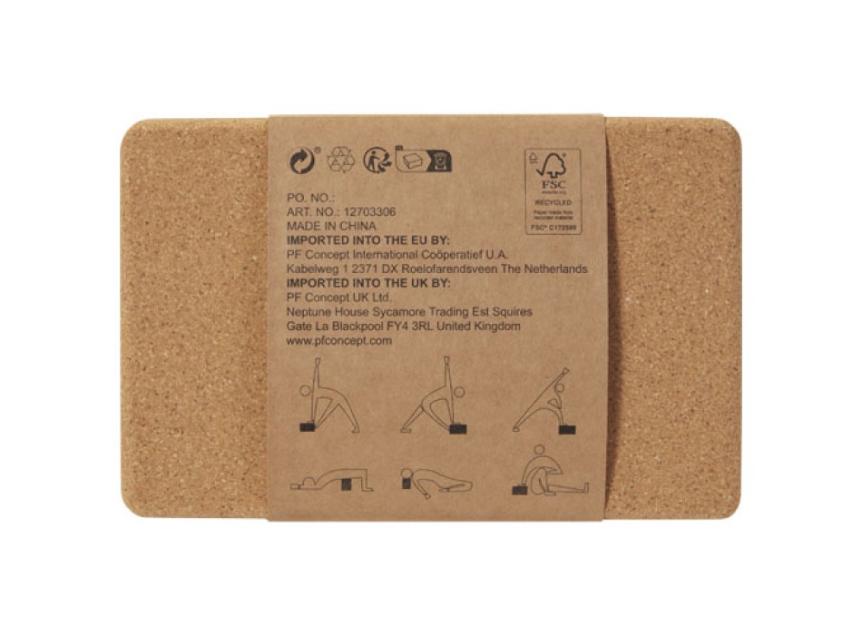 Mattoncino per yoga in sughero Trikona