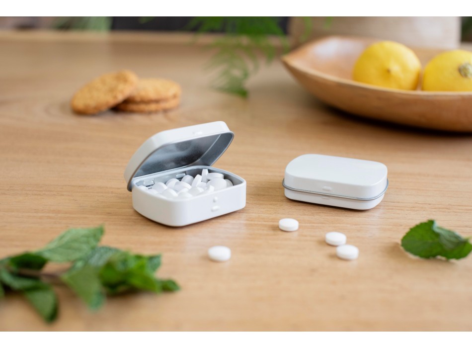 Mentine da viaggio, custodia in latta Rocco