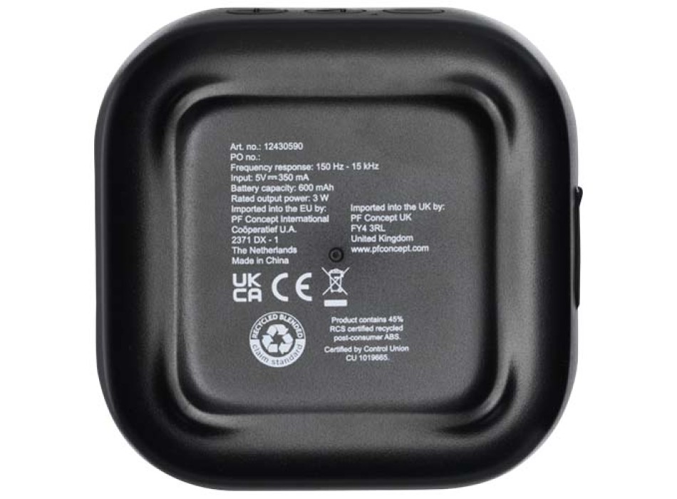 Mini speaker Bluetooth® 2.0 in plastica riciclata RCS da 3 W Stark