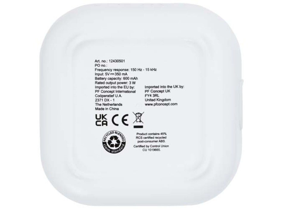 Mini speaker Bluetooth® 2.0 in plastica riciclata RCS da 3 W Stark