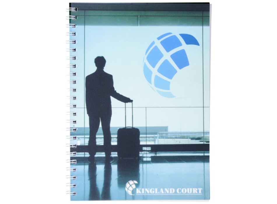 Notebook A5 spiralato Desk-Mate® con copertina in PP