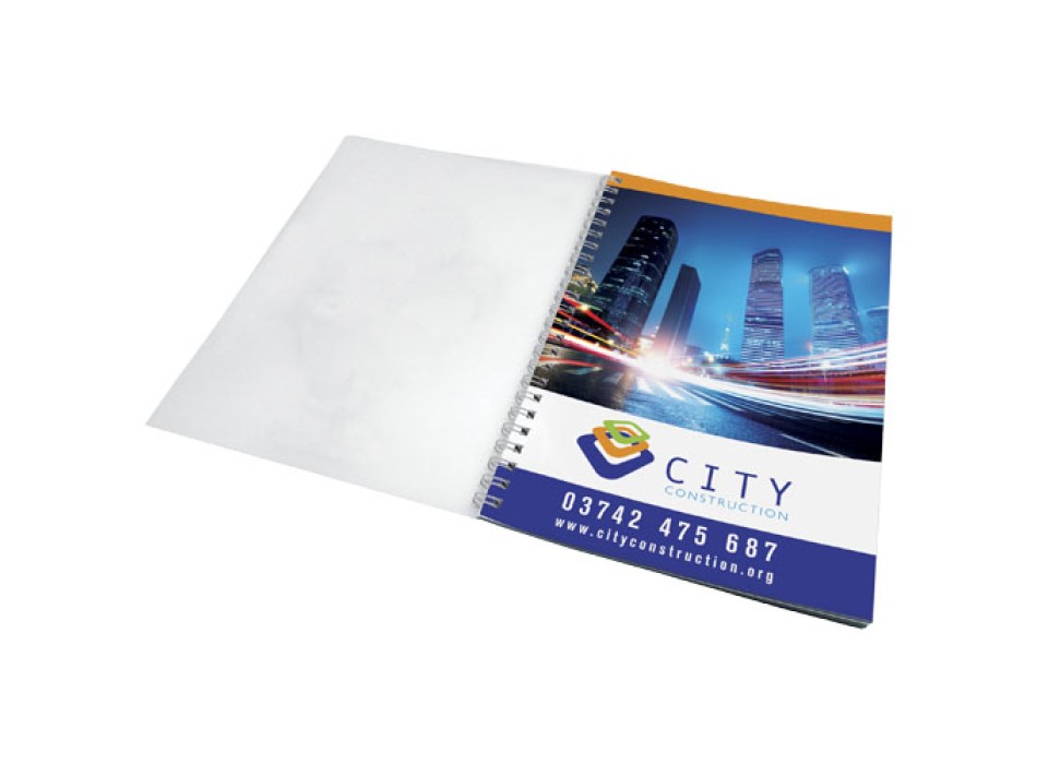 Notebook A5 spiralato Desk-Mate® con copertina in PP