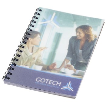 Notebook A6 spiralato Desk-Mate® con copertina in PP