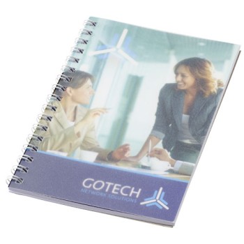 Notebook A6 spiralato Desk-Mate® con copertina in PP