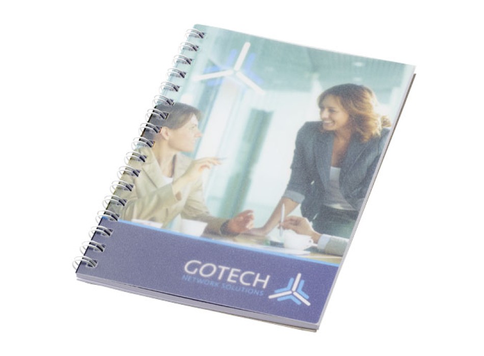 Notebook A6 spiralato Desk-Mate® con copertina in PP