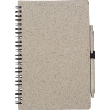 Notebook in fibra di grano con penna Massimo